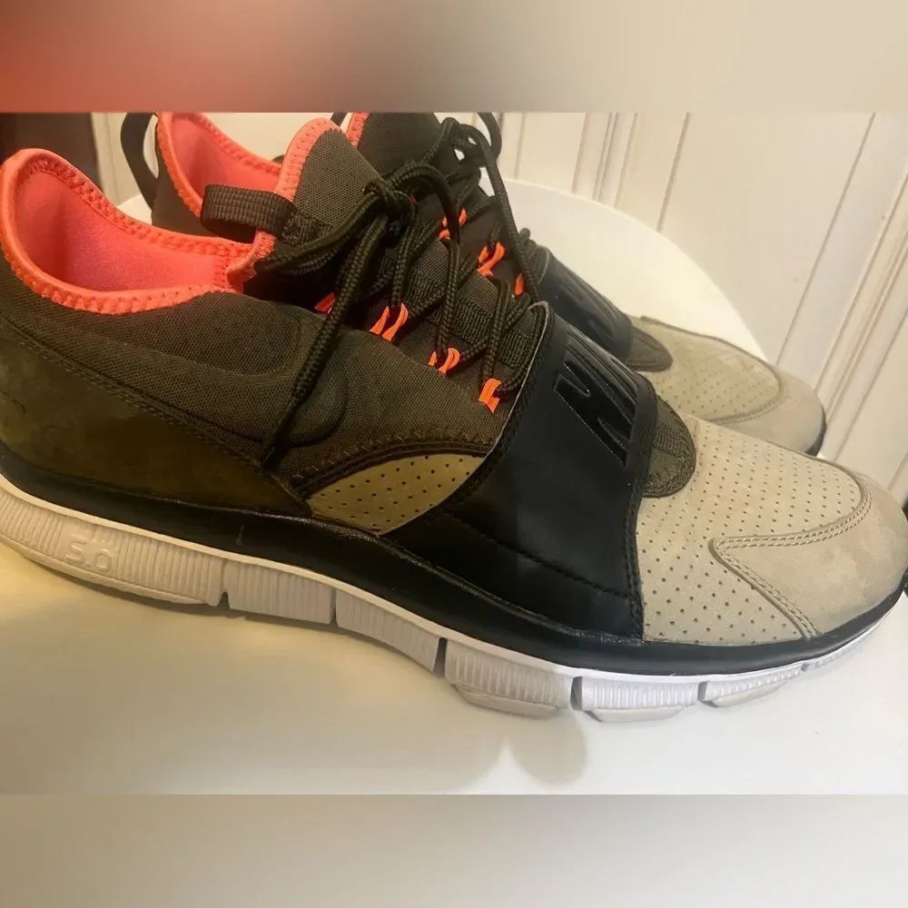 NIKE Free Ace Men's Leather 749627-200 US 12.5 Bamboo Orange Running Shoes